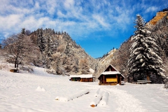 Wooden house in the mountains, Three Crowns, Pieniny Mountains, Poland